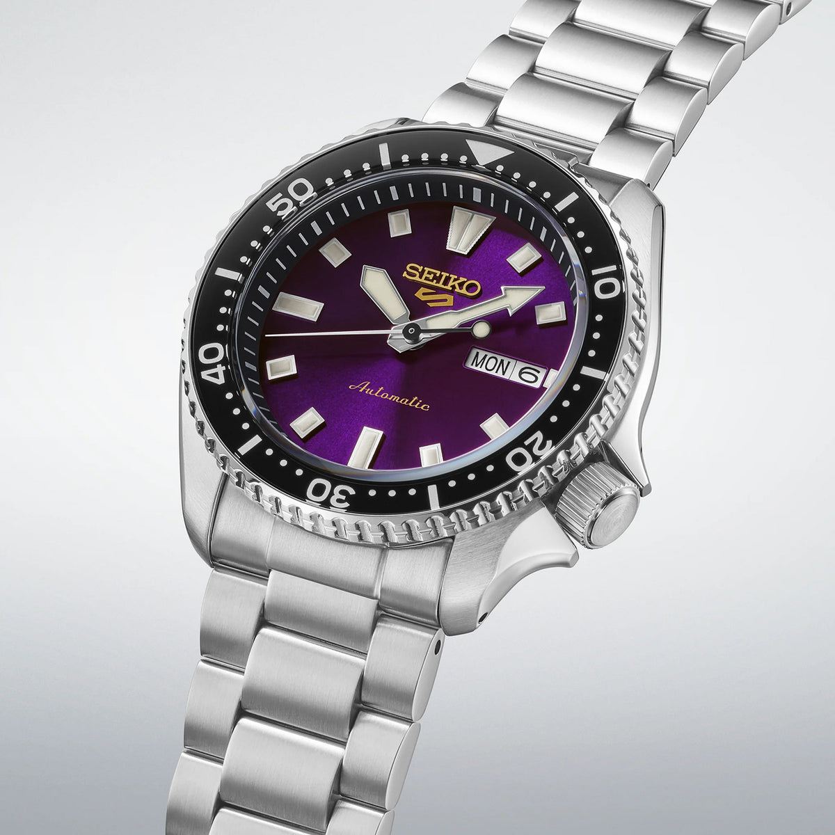 5 Sports 145th Anniversary Limited Edition Men Automatic Purple Dial Analog Metal Watch HDB003K1