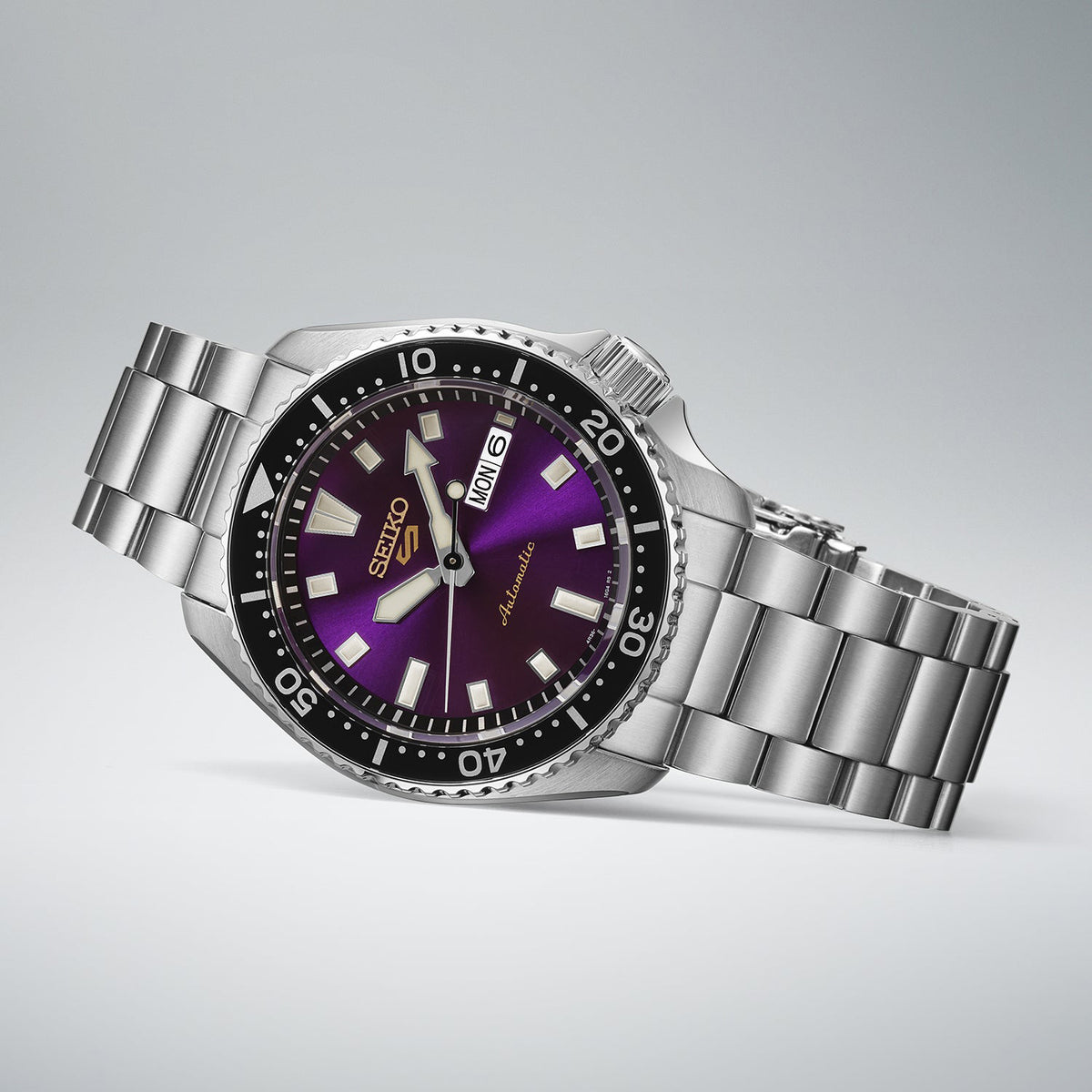 5 Sports 145th Anniversary Limited Edition Men Automatic Purple Dial Analog Metal Watch HDB003K1