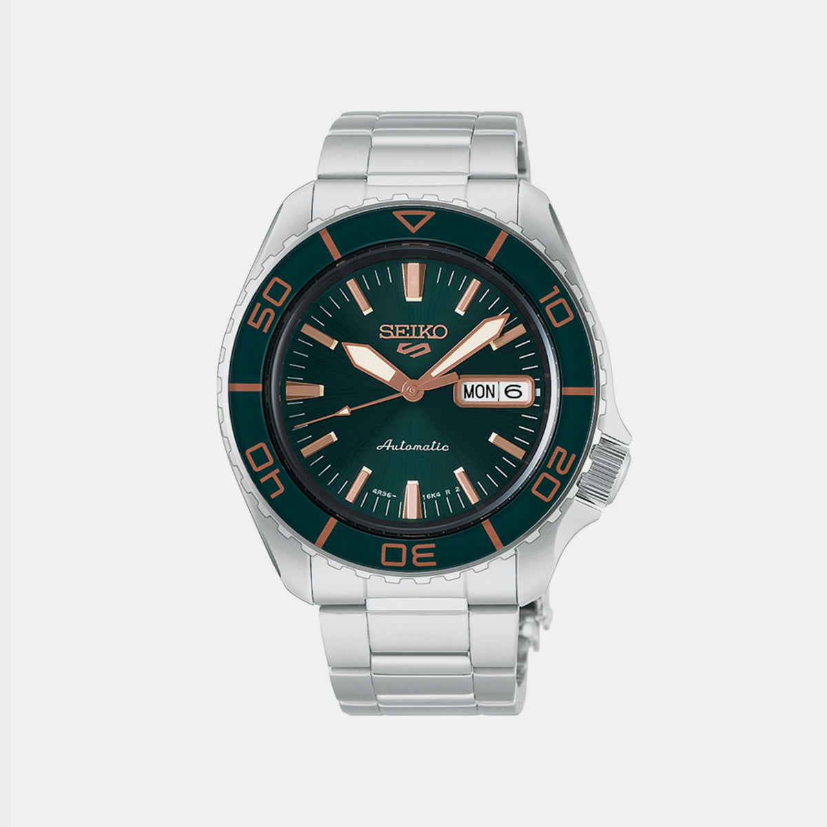Sports Men Automatic Green Dial Analog Stainless Steel Watch HDB005K1