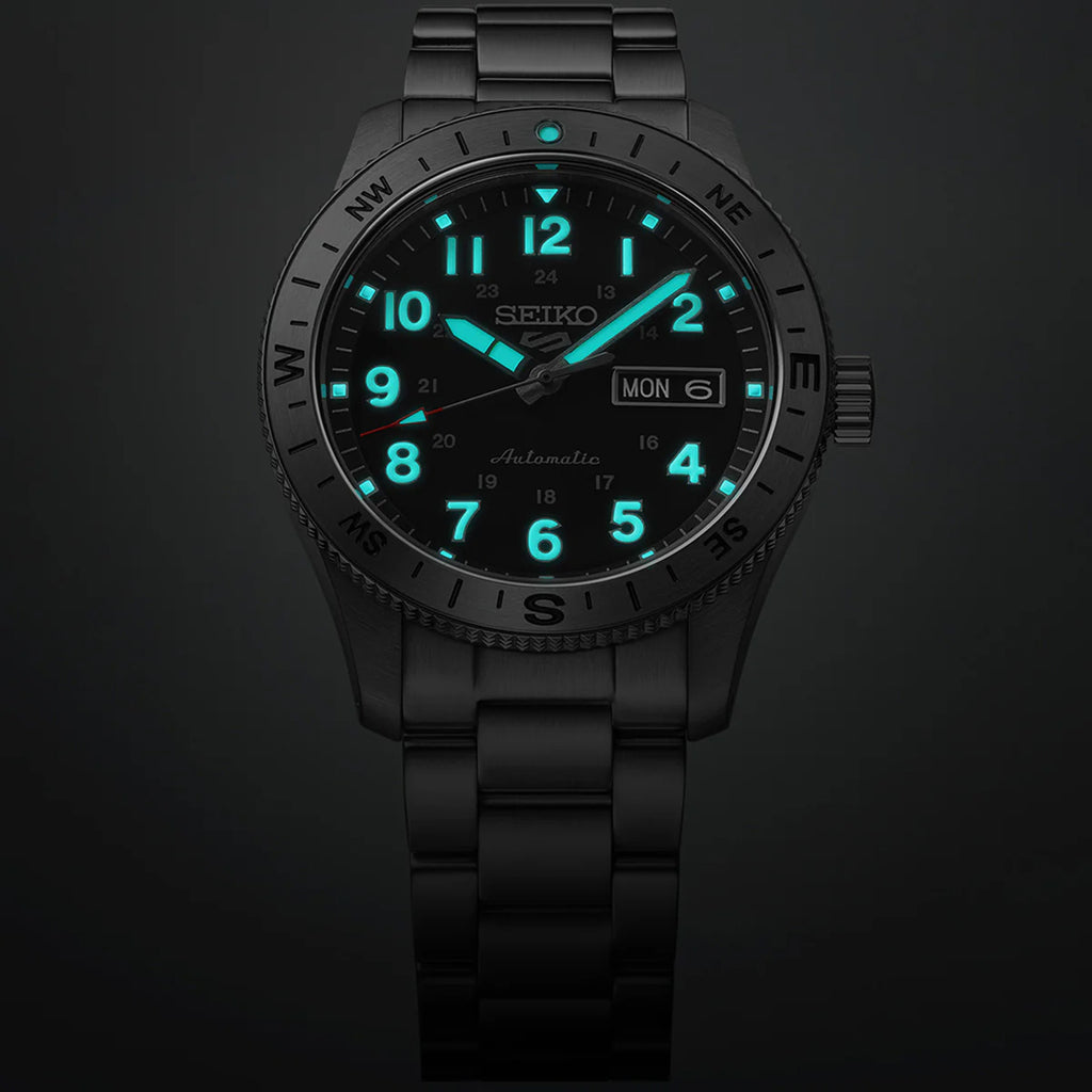 5 Sports Men Automatic Black Dial Analog Stainless Steel Watch HDB006K1