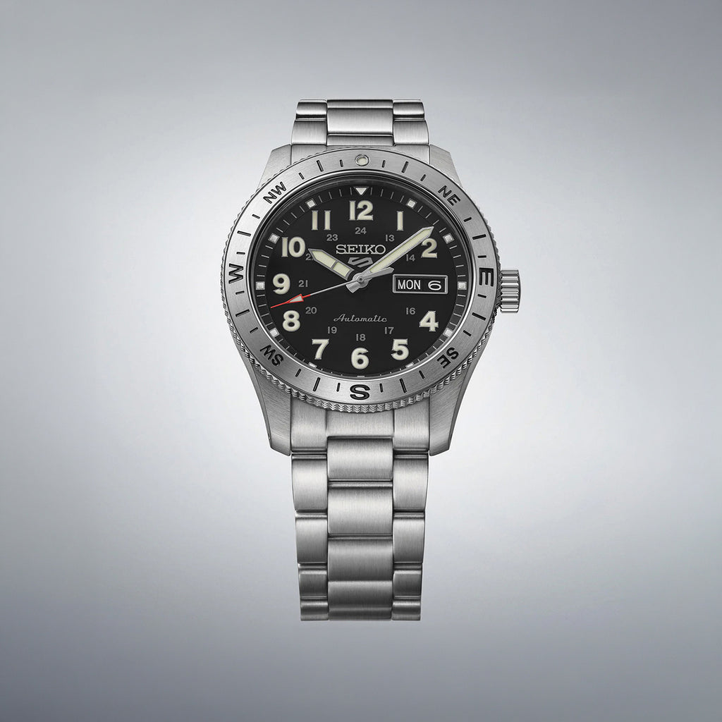 5 Sports Men Automatic Black Dial Analog Stainless Steel Watch HDB006K1
