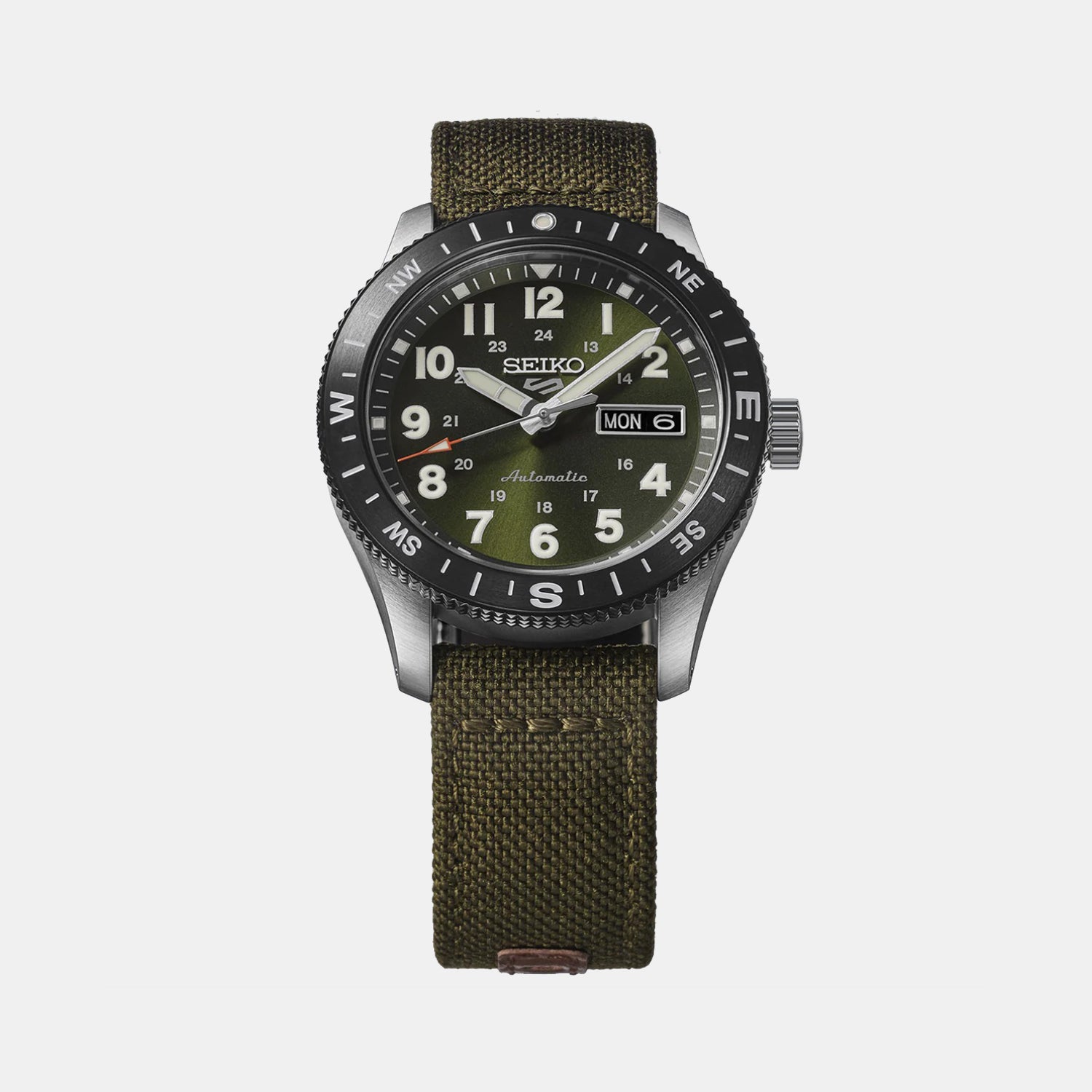 5 Sports Men Automatic Green Dial Analog Nylon Watch HDB008K1