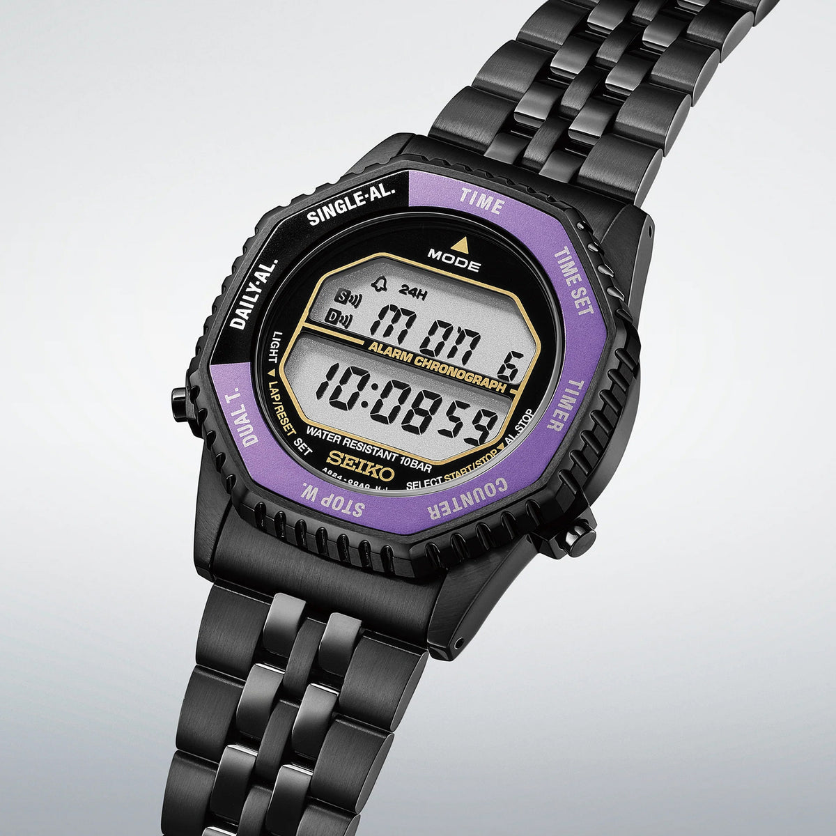 Conceptual 145th Anniversary Limited Edition Men Quartz Purple Dial Digital Stainless Steel Watch HFL001P1
