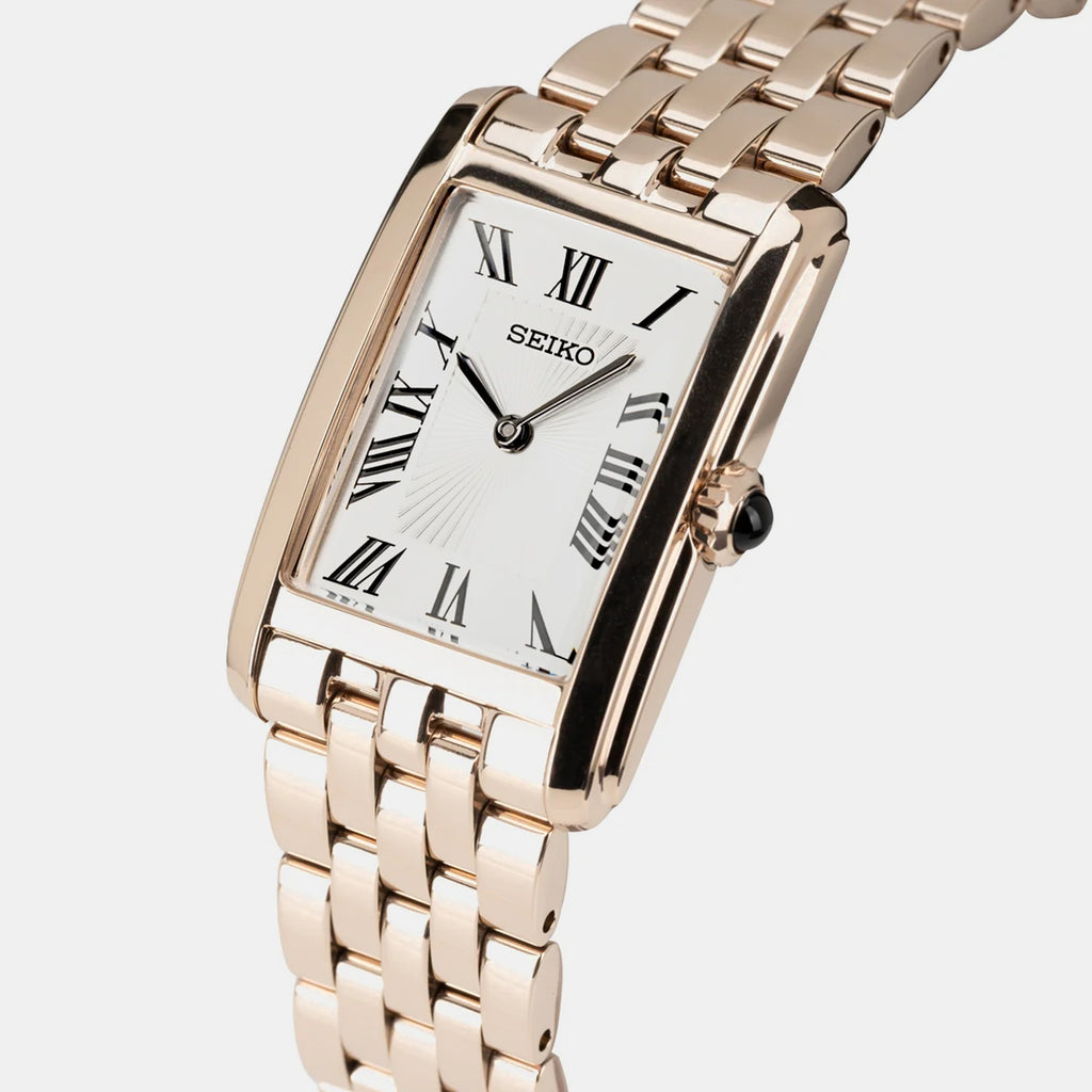 Dress Women Quartz White Dial Analog Stainless Steel Watch HGG002P1