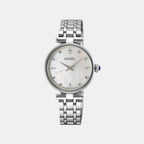 Women Quartz Mother Of Pearl Dial Analog Stainless Steel Watch HGH005P1
