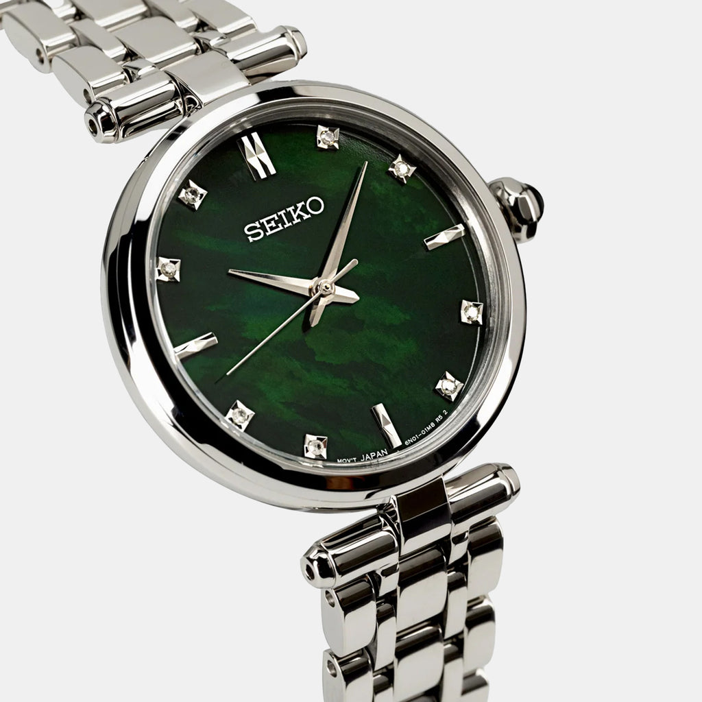 Dress Women Quartz Mother Of Pearl Dial Analog Metal Watch HGH006P1