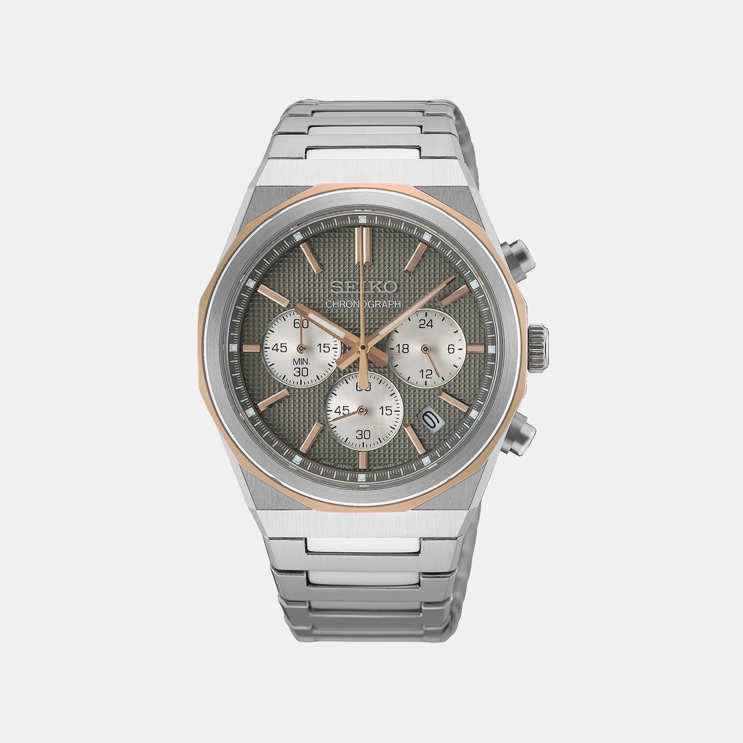 Men Quartz Green Dial Chronograph Stainless Steel Watch HGK002P1