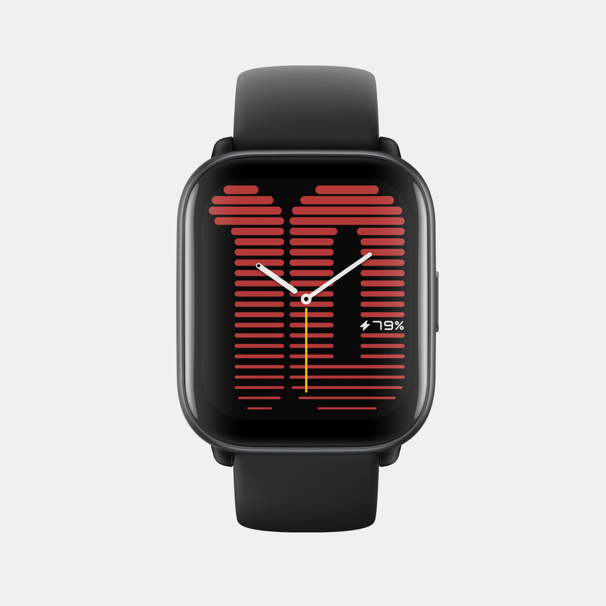 Unisex Processor Black Dial Amoled Silicone Watch AMAZFIT ACTIVE MIDNIGHT BLACK