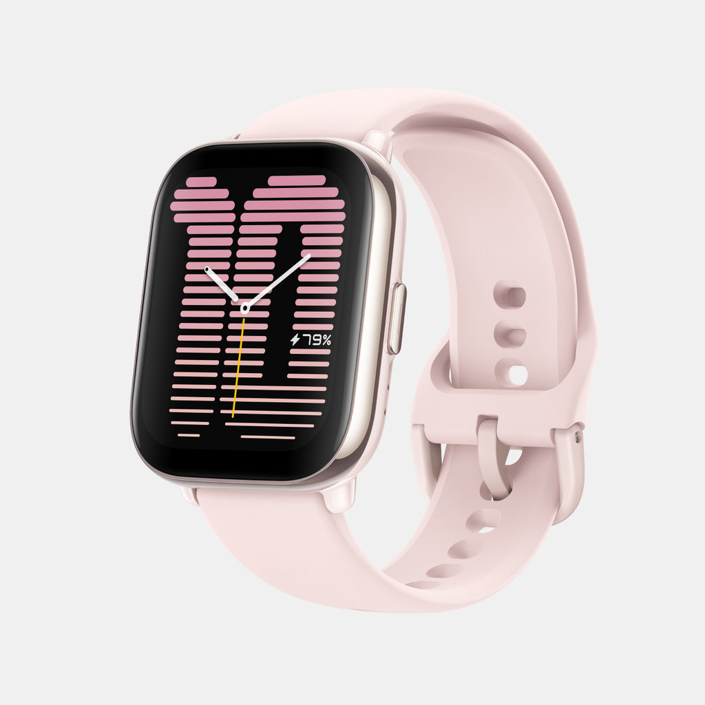 Unisex Processor Petal Pink Dial Amoled Silicone Watch AMAZFIT ACTIVE PETAL PINK