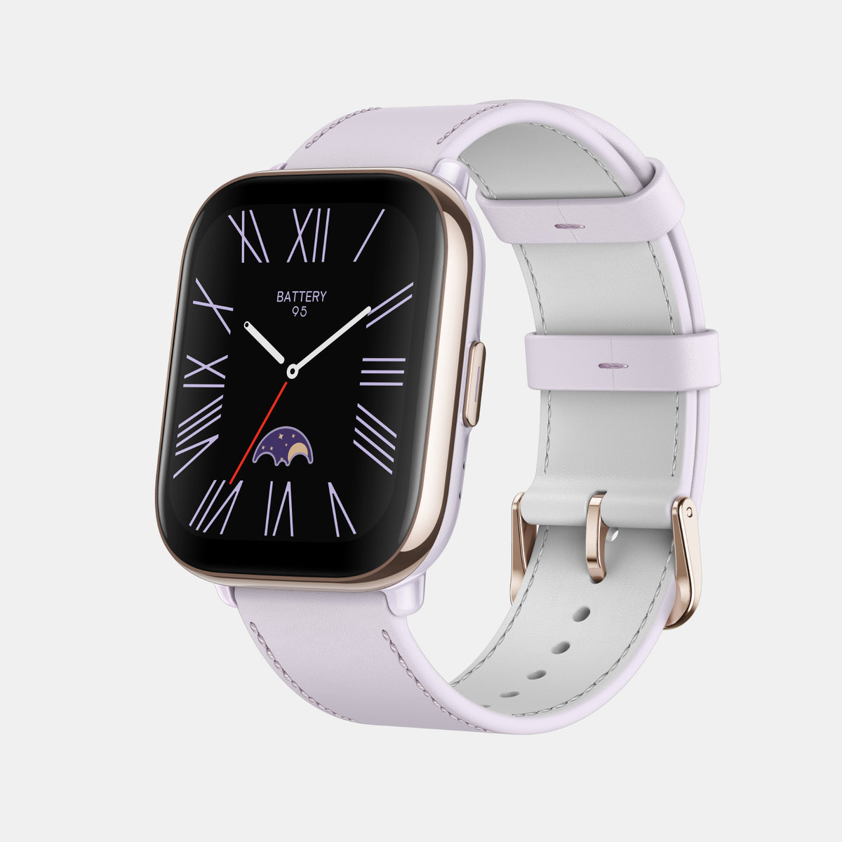 Unisex Processor Purple Dial Amoled Silicone Watch AMAZFIT ACTIVE LAVENDER PURPLE