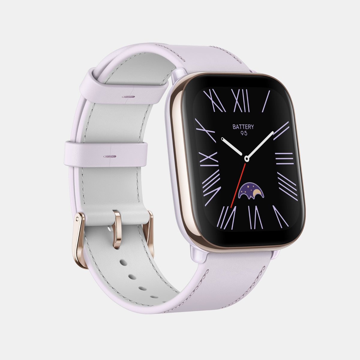 Unisex Processor Purple Dial Amoled Silicone Watch AMAZFIT ACTIVE LAVENDER PURPLE