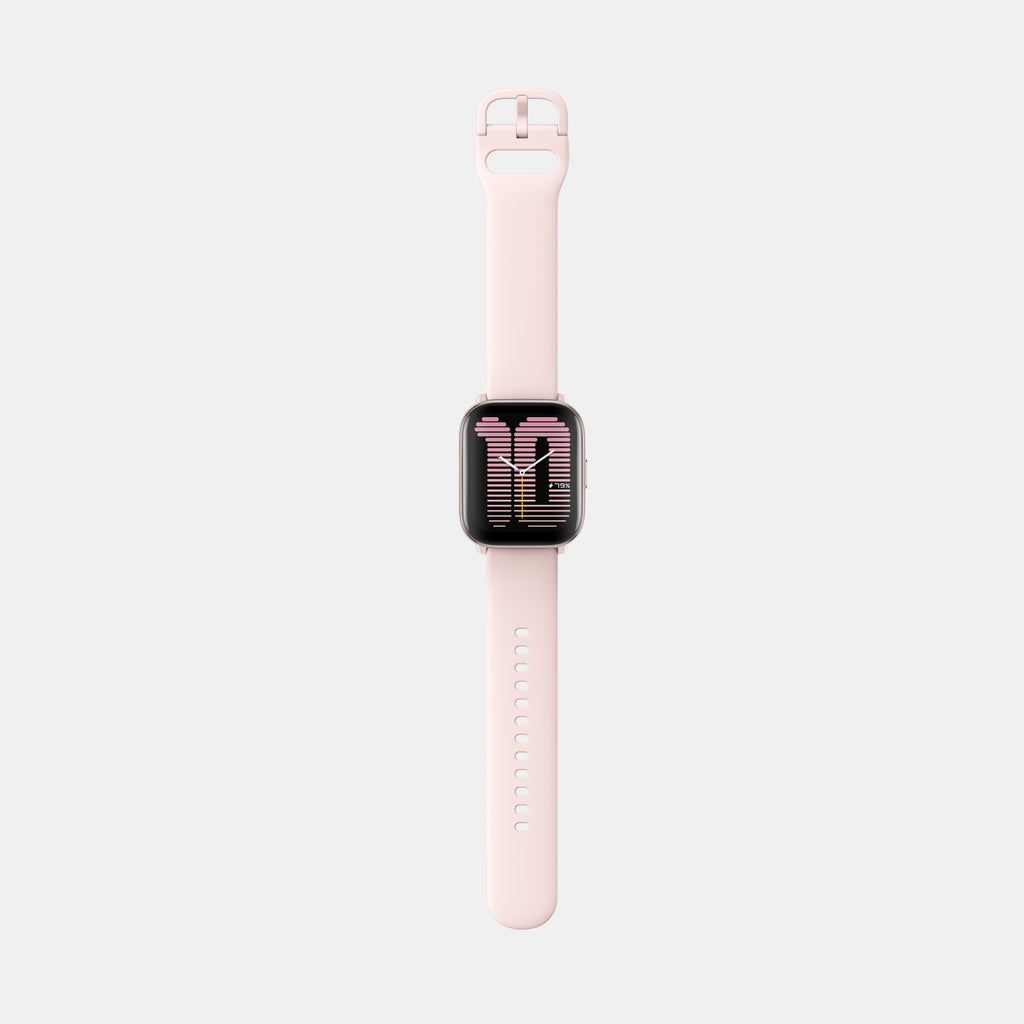 Unisex Processor Petal Pink Dial Amoled Silicone Watch AMAZFIT ACTIVE PETAL PINK