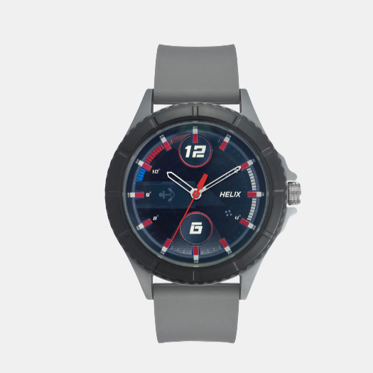 Helix Round Grey Analog watch
