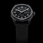 Men Quartz Black Dial Analog Nylon Watch HORIZON-BLACK