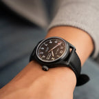 Men Quartz Black Dial Analog Nylon Watch HORIZON-BLACK