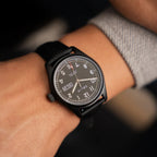 Men Quartz Black Dial Analog Nylon Watch HORIZON-BLACK