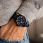 Men Quartz Blue Dial Analog Nylon Watch HORIZON-BLUE