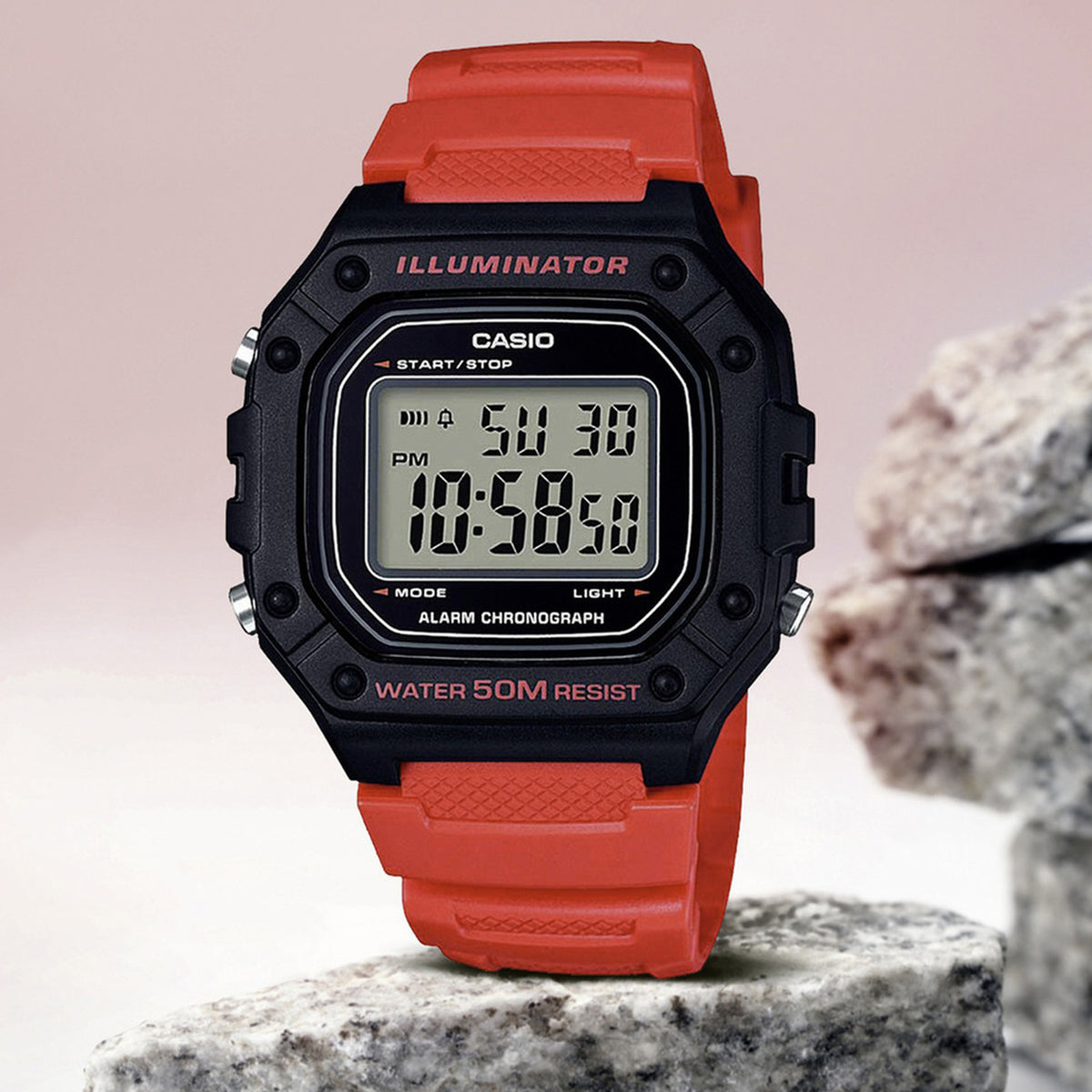 Youth Unisex Quartz Black Dial Digital Resin Watch I111