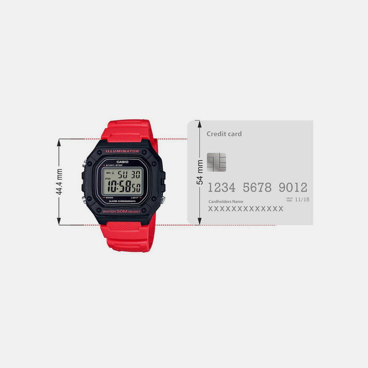 Youth Unisex Quartz Black Dial Digital Resin Watch I111