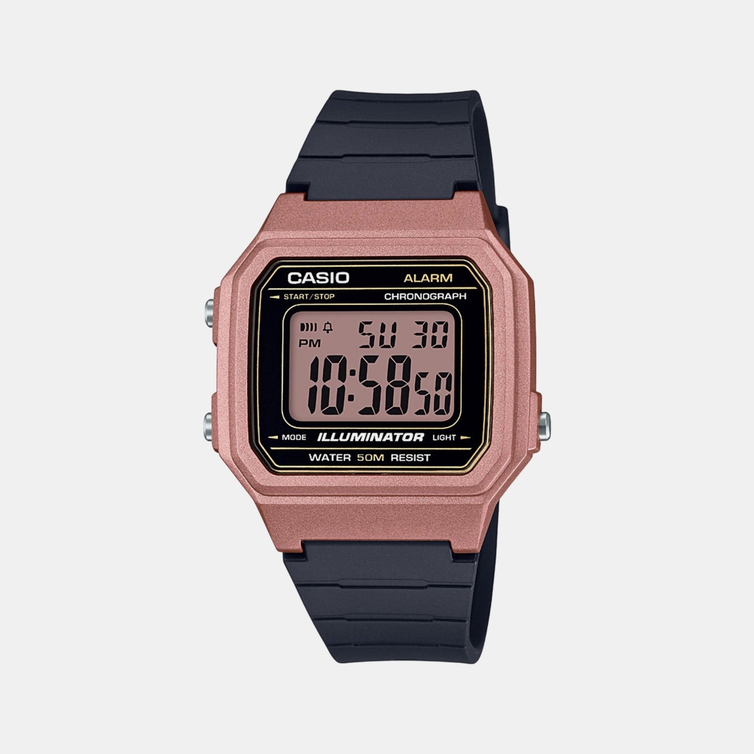 Youth Unisex Quartz Rose Gold Dial Digital Resin Watch I113