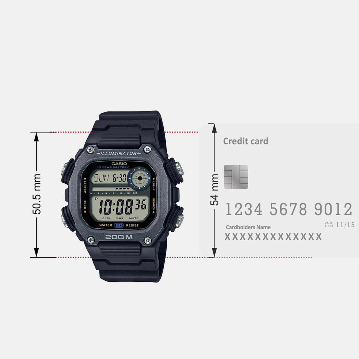 Youth Unisex Quartz Black Dial Digital Resin Watch I124