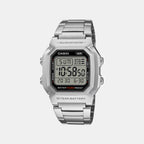 Unisex Quartz Clear Dial Digital Stainless Steel Watch I132
