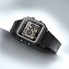 Unisex Quartz Black Dial Digital Resin Watch W-221H-1AV I133