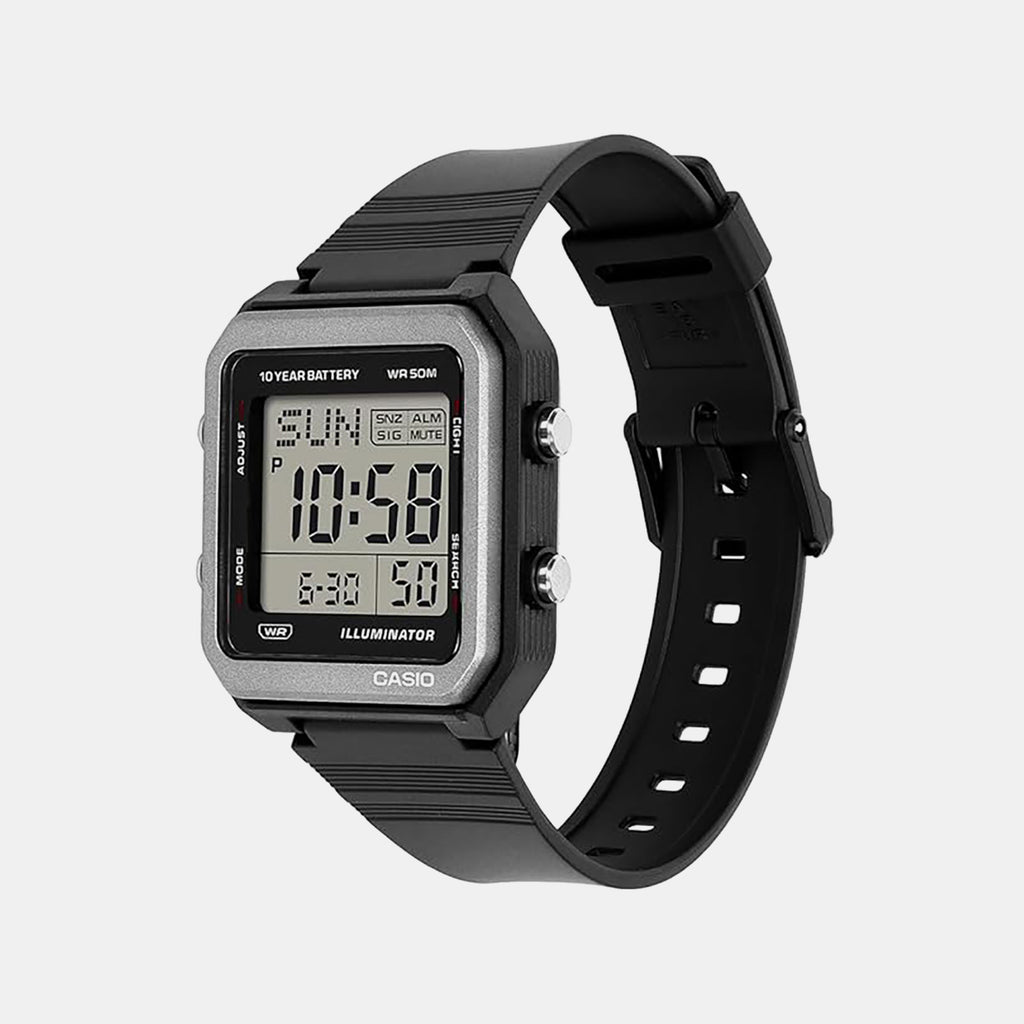 Unisex Quartz Black Dial Digital Resin Watch W-221H-1AV I133
