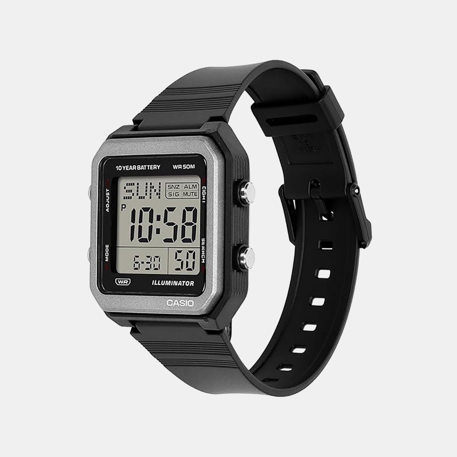 Unisex Quartz Black Dial Digital Resin Watch W-221H-1AV I133