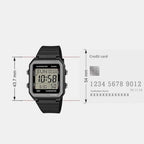 Unisex Quartz Black Dial Digital Resin Watch W-221H-1AV I133