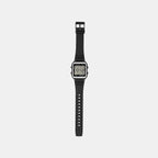 Unisex Quartz Black Dial Digital Resin Watch W-221H-1AV I133