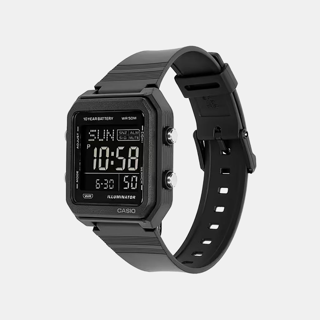 Unisex Digital Black Dial Analog Resin Watch I134