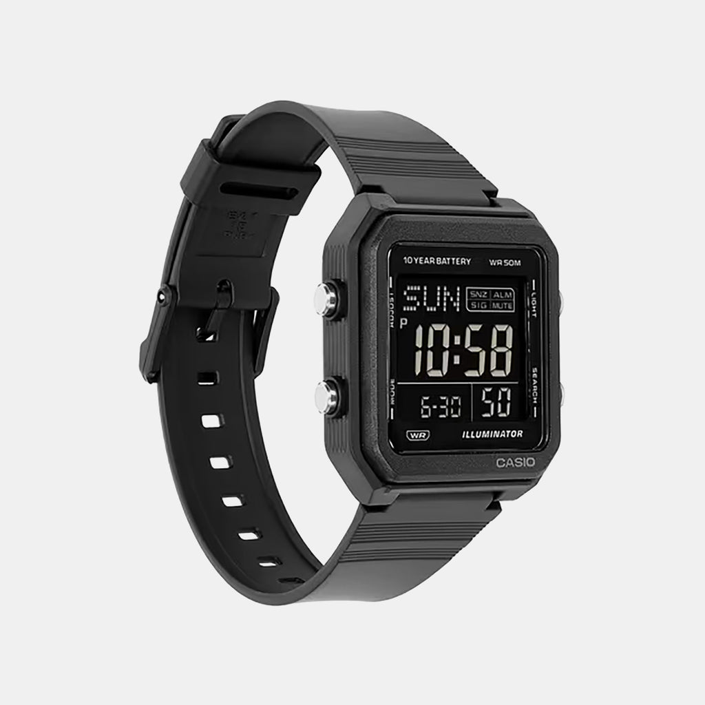 Unisex Digital Black Dial Analog Resin Watch I134