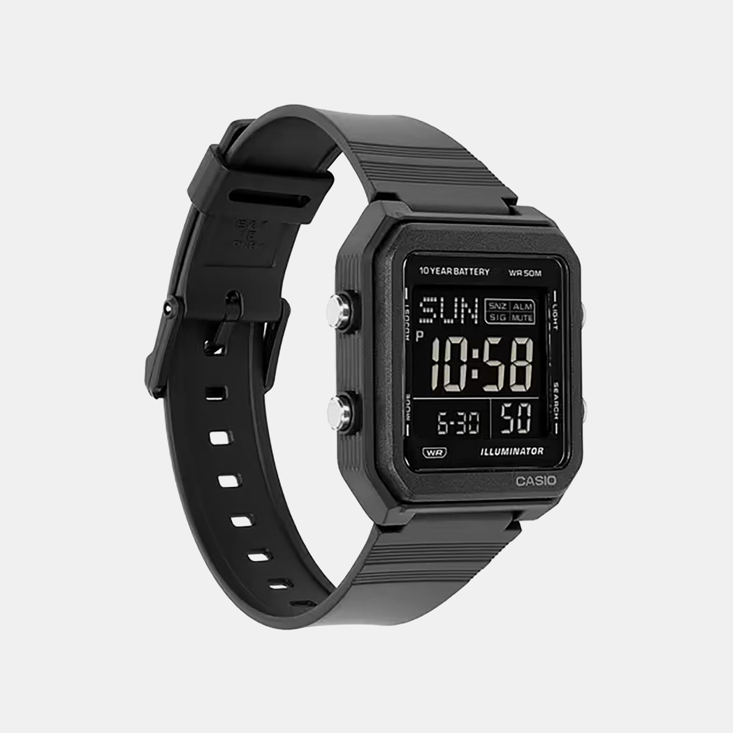 Unisex Digital Black Dial Analog Resin Watch I134