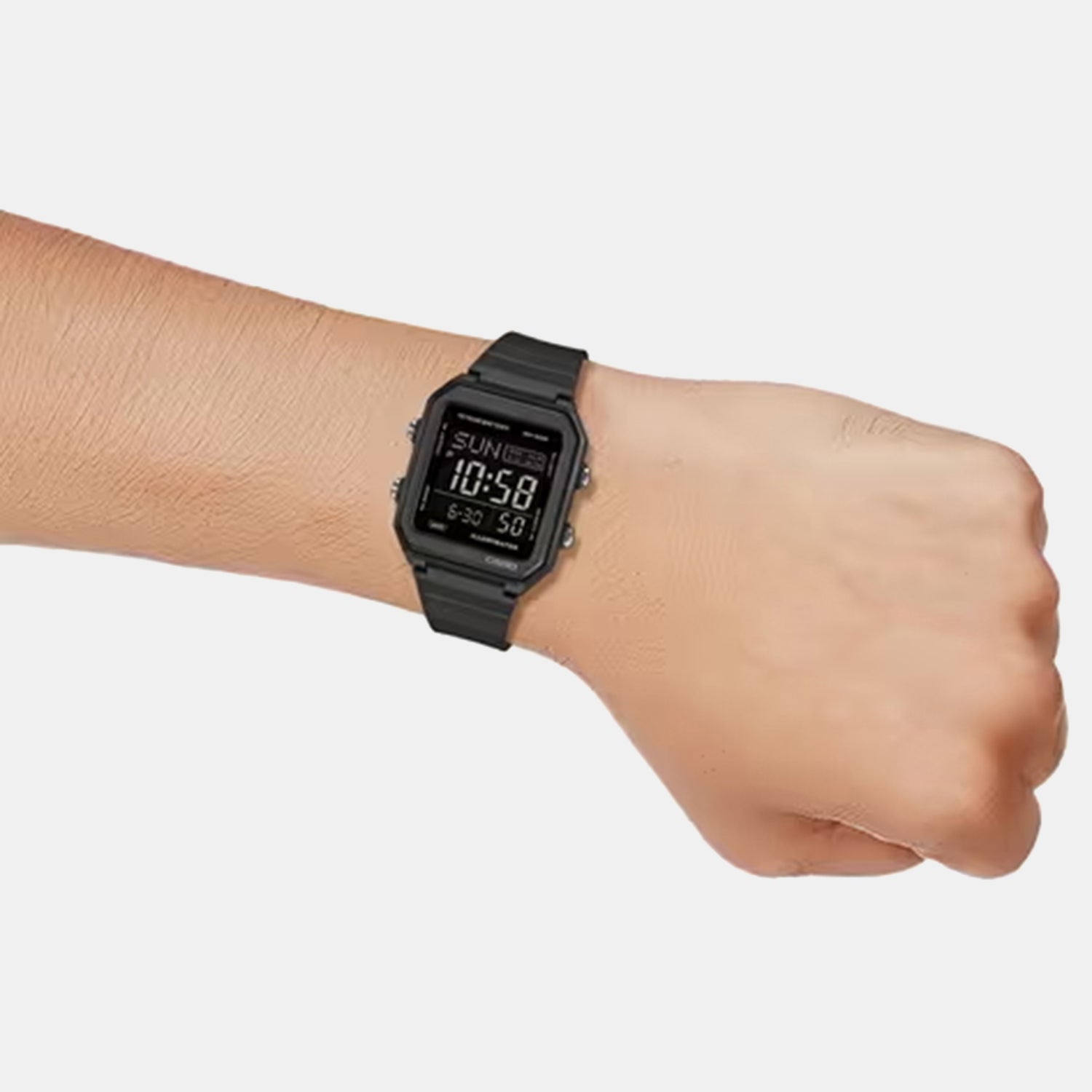 Unisex Digital Black Dial Analog Resin Watch I134