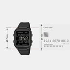 Unisex Digital Black Dial Analog Resin Watch I134