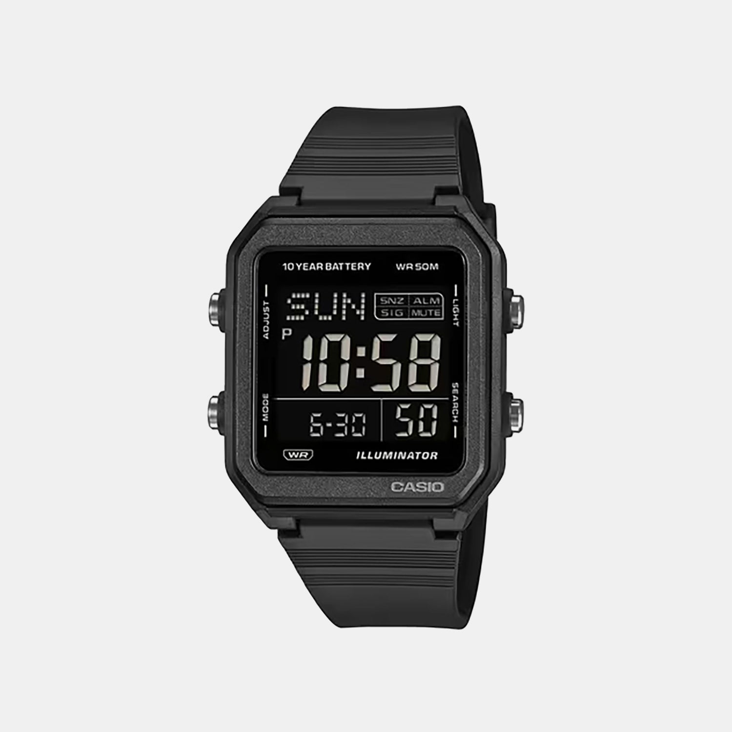 Unisex Digital Black Dial Analog Resin Watch I134