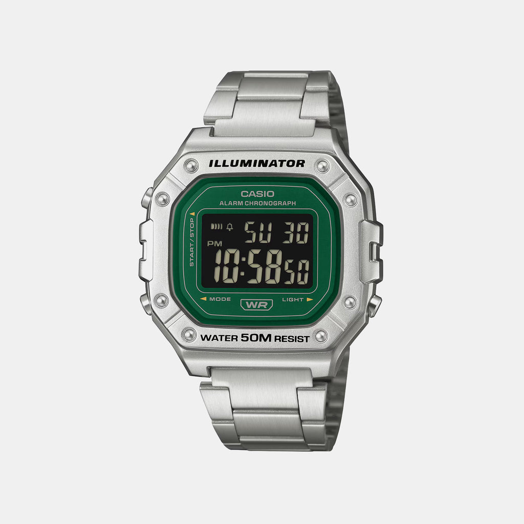 Unisex Quartz Green Dial Analog Resin Watch I136