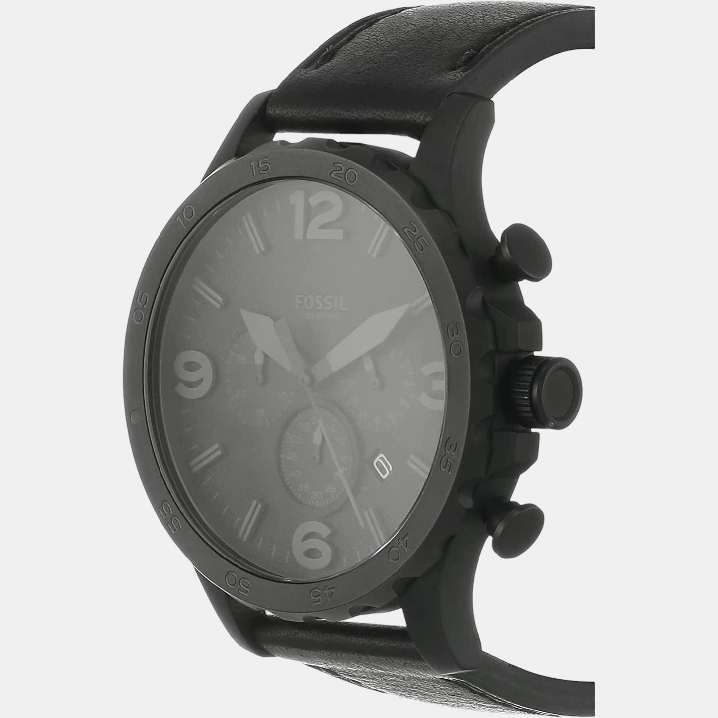 Male Black Leather Chronograph Watch JR1354