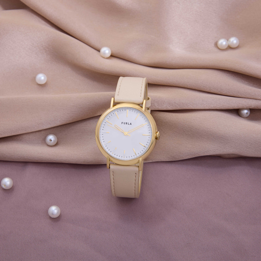 Furla Heritage Women Quartz White Dial Analog Leather Watch WW00023003L2