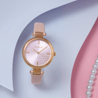 Furla New Pin Women Quartz Pink Dial Analog Leather Watch WW00018004L3