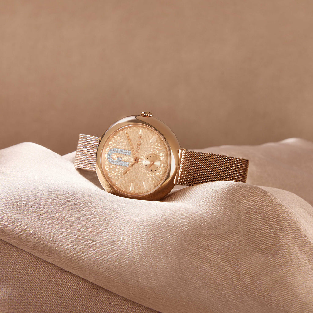 Furla Heritage Women Quartz Gold Dial Analog Stainless Steel Watch WW00013007L3