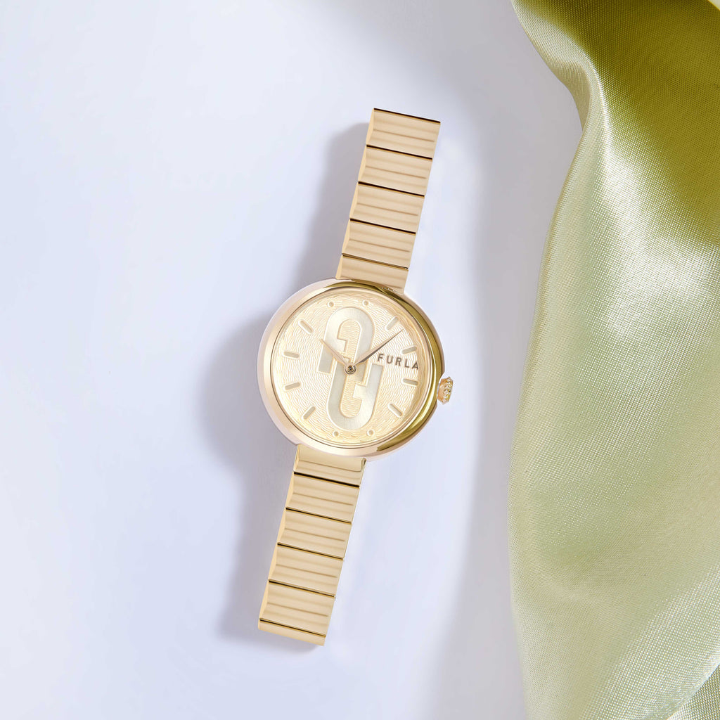 Furla Heritage Women Quartz Gold Dial Analog Stainless Steel Watch WW00005009L2