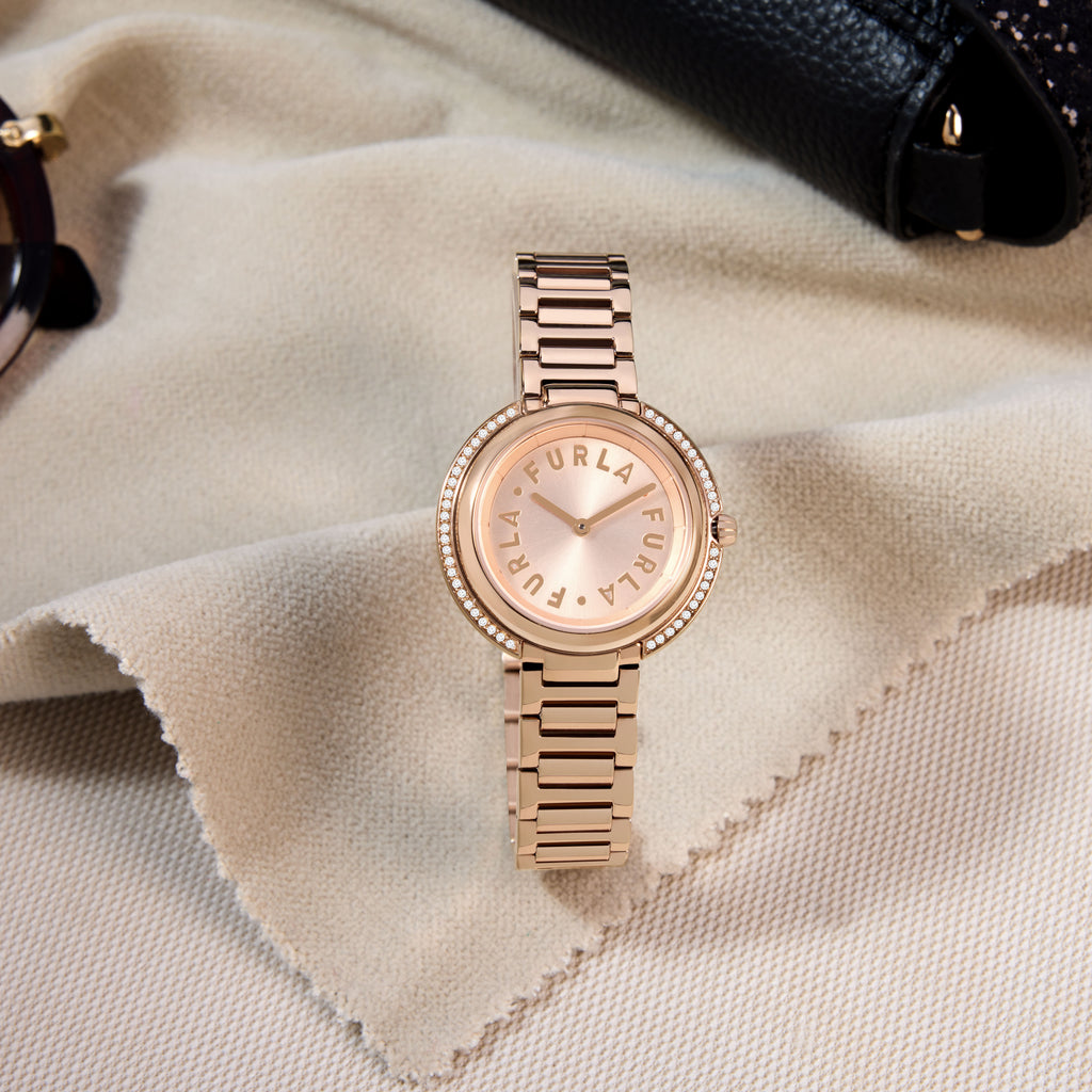 Furla Heritage Women Quartz Pink Dial Analog Stainless Steel Watch WW00032009L3