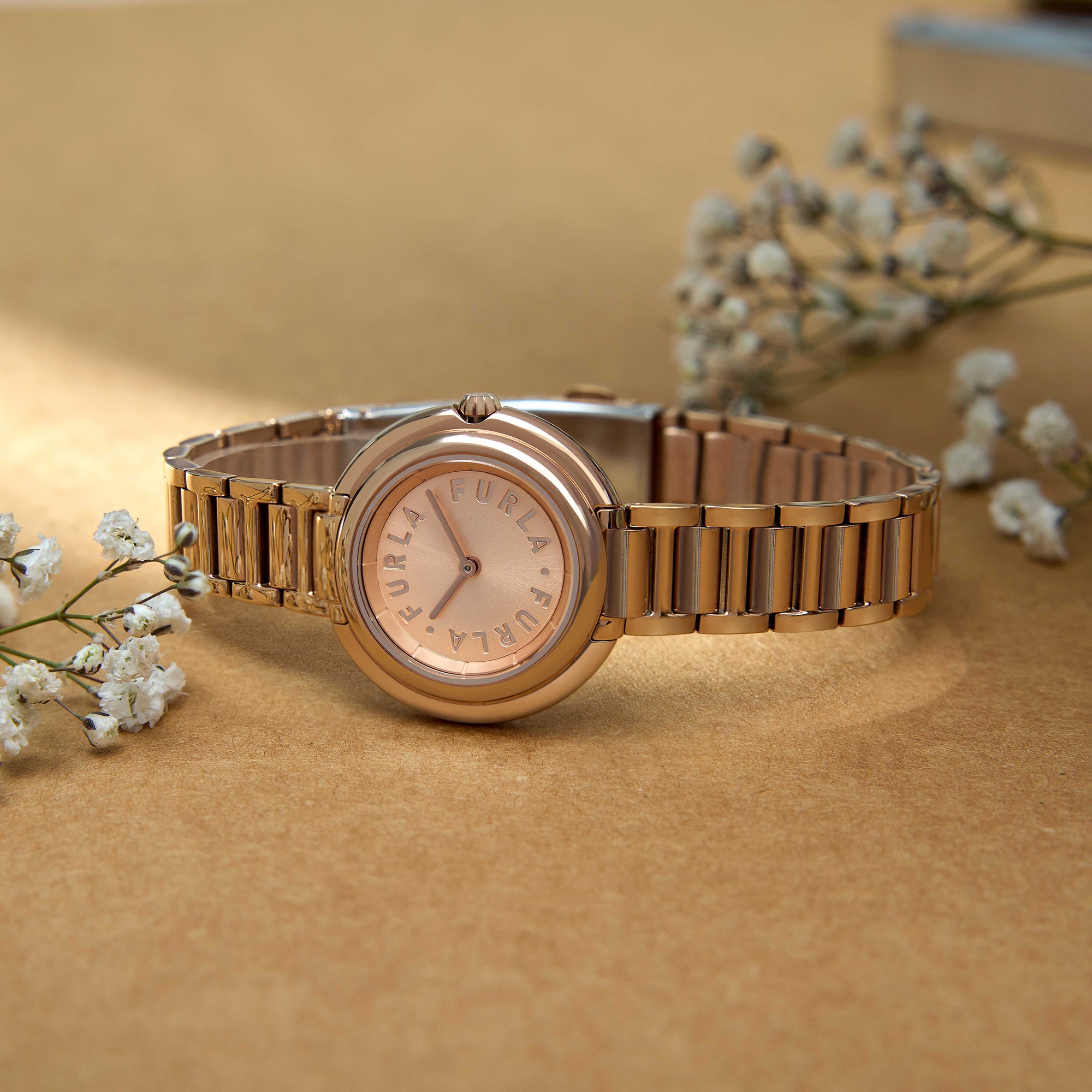 Furla Heritage Women Quartz Pink Dial Analog Stainless Steel Watch WW00031002L3