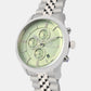 Men Quartz Sea Green Dial Multi-Function Metal Watch 1049M-M1117