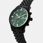 Men Quartz Green Dial Multi-Function Metal Watch 1049M-M4414