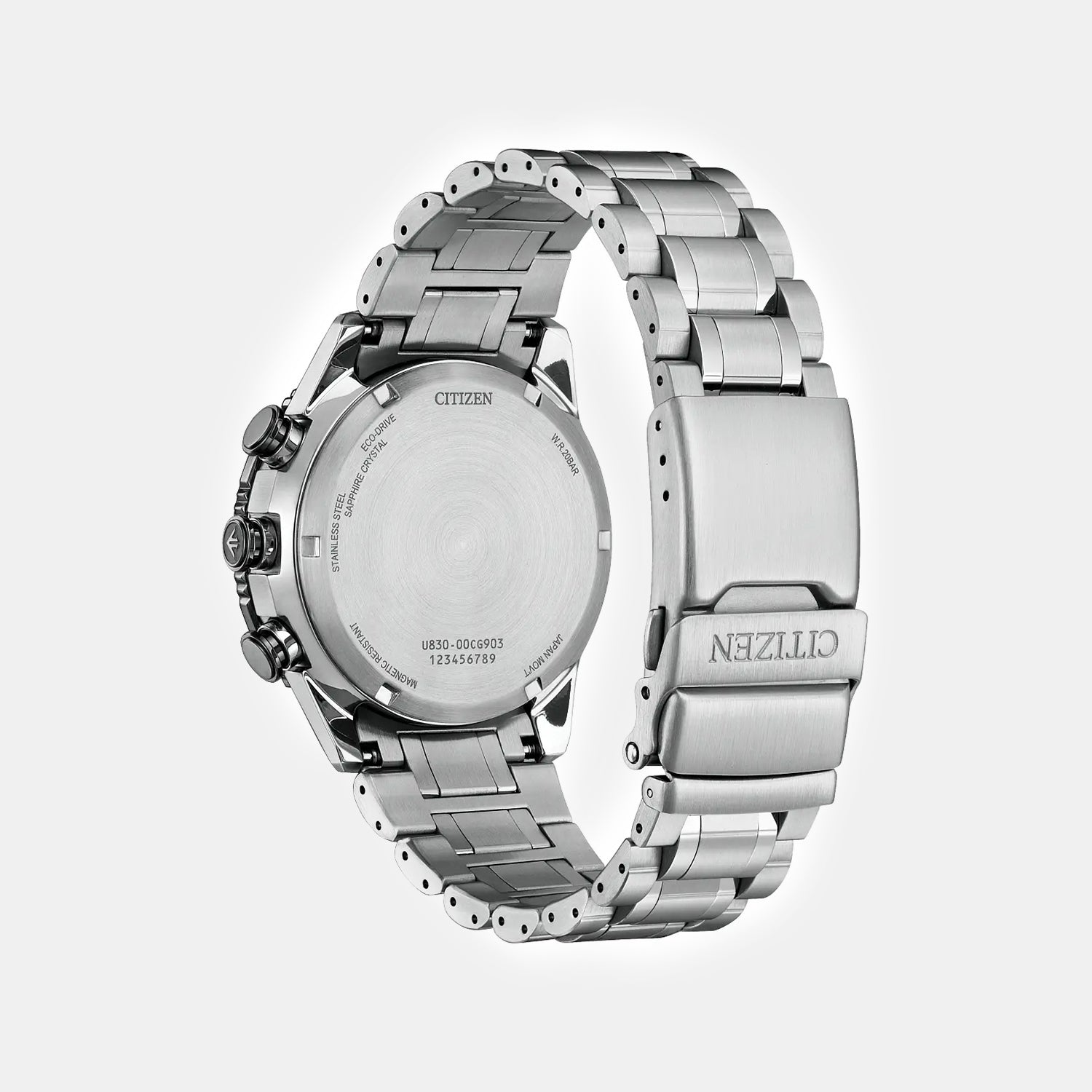 Promaster Skyhawk Men Eco-Drive Quartz Grey Dial Chronograph Stainless Steel Watch JV2006-55H