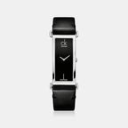 Women Quartz Black Dial Analog Leather Watch K0I23102