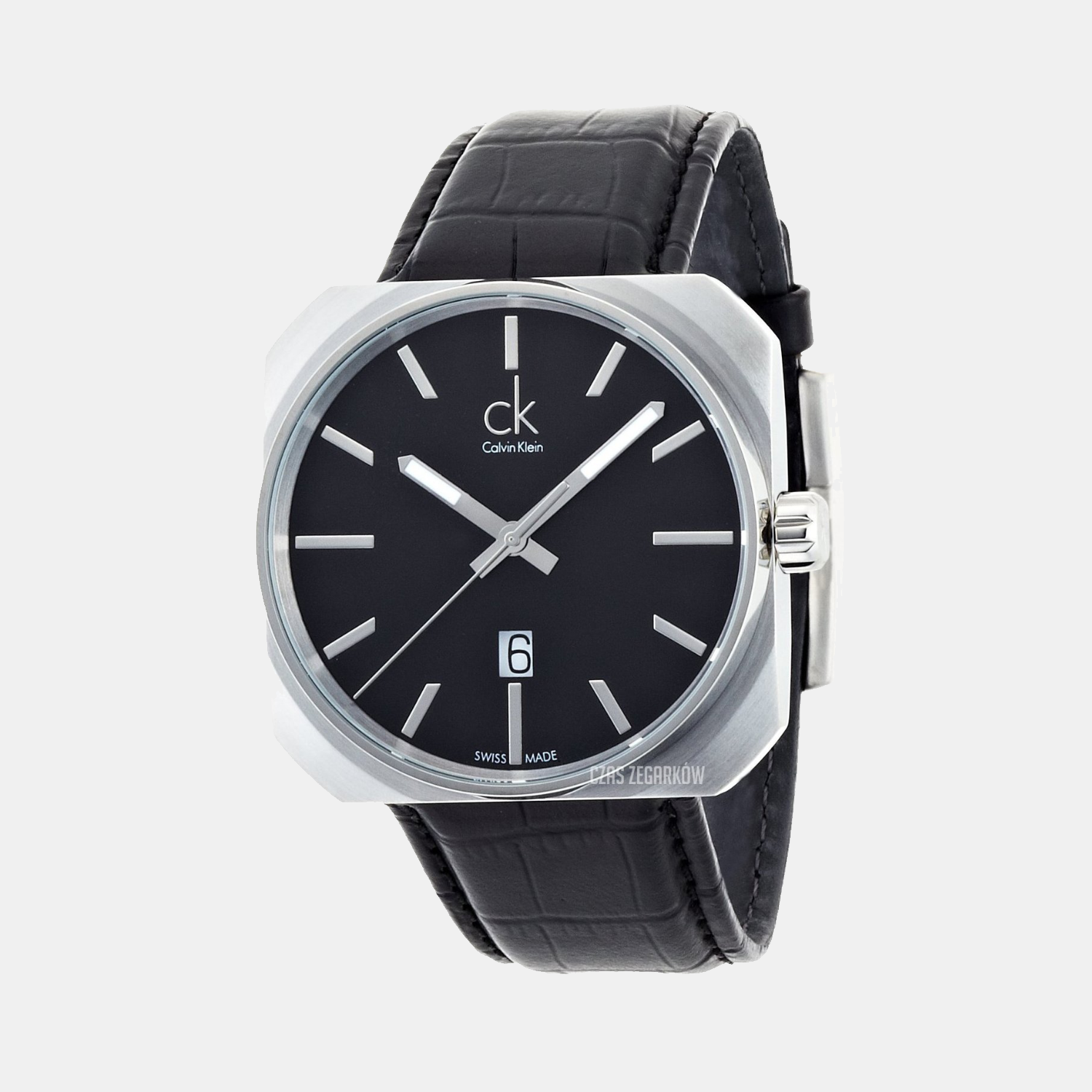 Men Quartz Black Dial Analog Leather Watch K1R21130